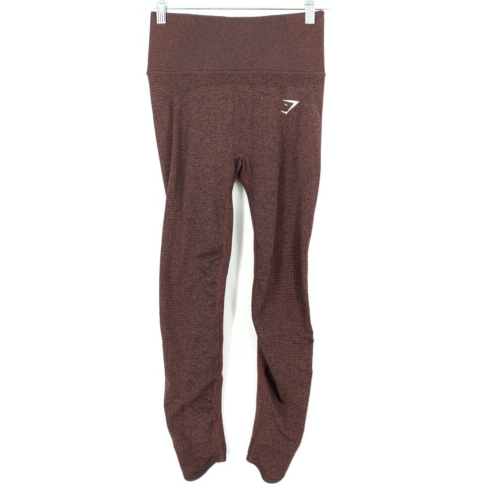 Gymshark Vital Seamless 2.0 Leggings Womens Size Small Maroon Red Marl